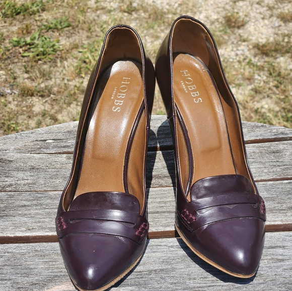 Hobbs London Leather Stiletto Heels Pumps Shoes 38 - Picture 2 of 6